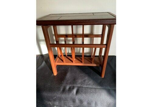 Danish Style Tile Top Side Table/Magazine Rack, Lamp Table, Coffee Table