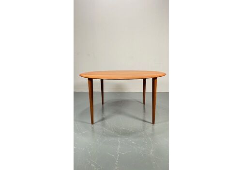 Solid Circular Teak Coffee Table By Hvidt & Mølgaard Nielsen For France And Søn