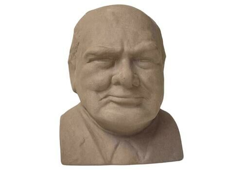 Winston Churchill Ceramic Money Bank Bust, 1970s