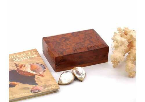 Rectangular Elm Tree Wood Jewelry Box, 1970s / Desk Case, Wooden Sculpture, Boho Chic Bohemian Folk
