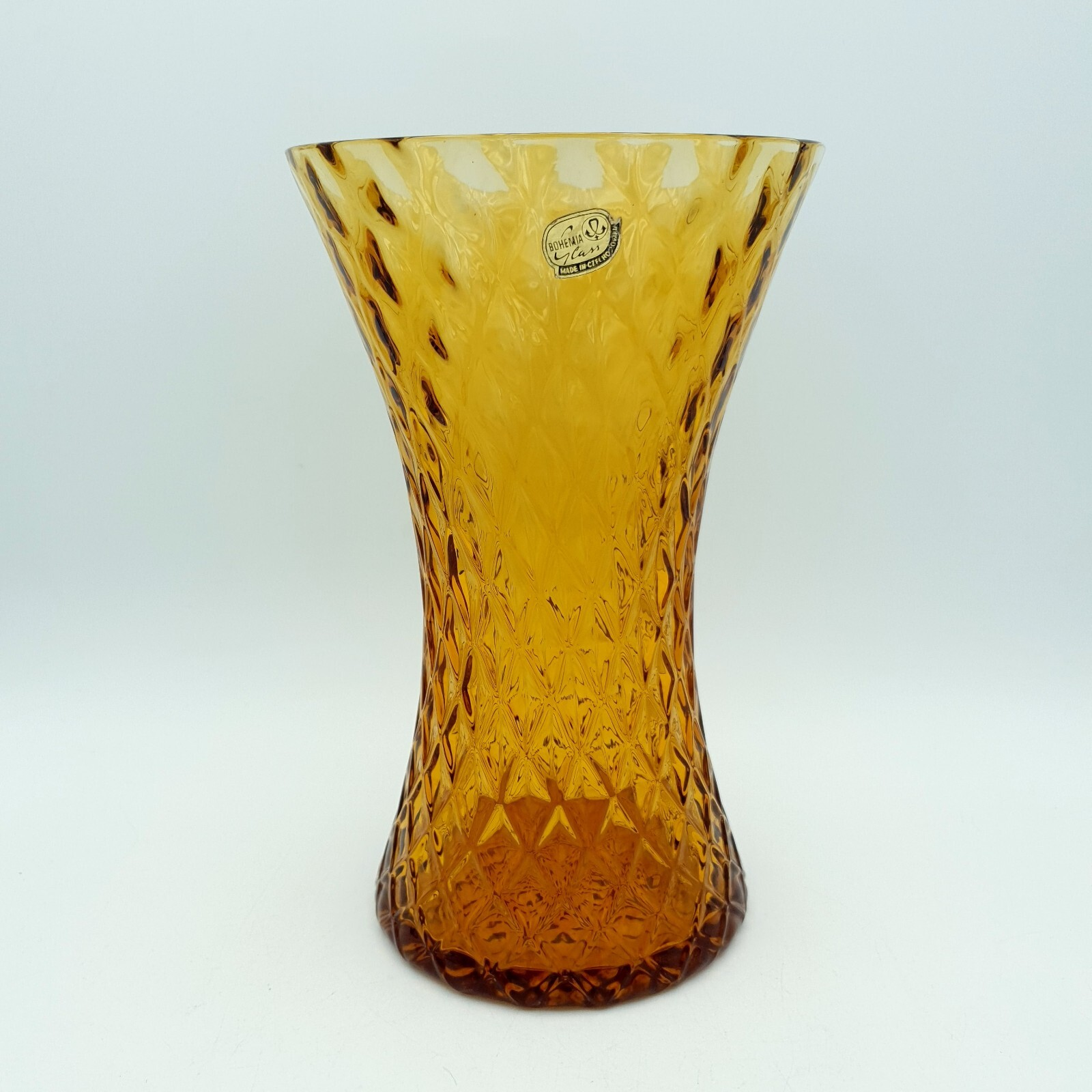 ベネチアングラス gold BOHEMIA 花瓶 花器 金彩 ボヘミアングラス