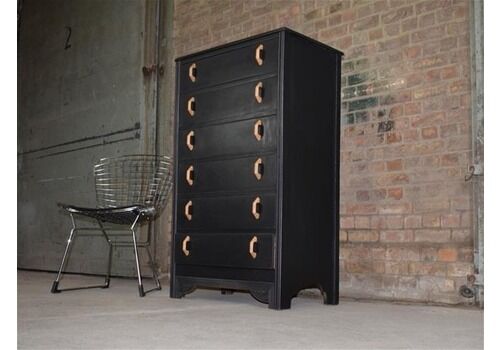 Black Art Deco Chest Of Drawers Zx2335