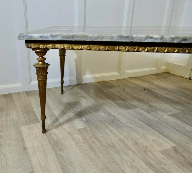 Superb Quality French Ormolu And Marble Coffee Table photo Furniture