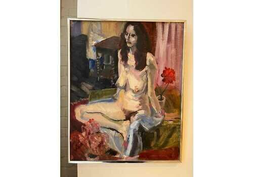 Jack Gray Framed Figure Oil Painting