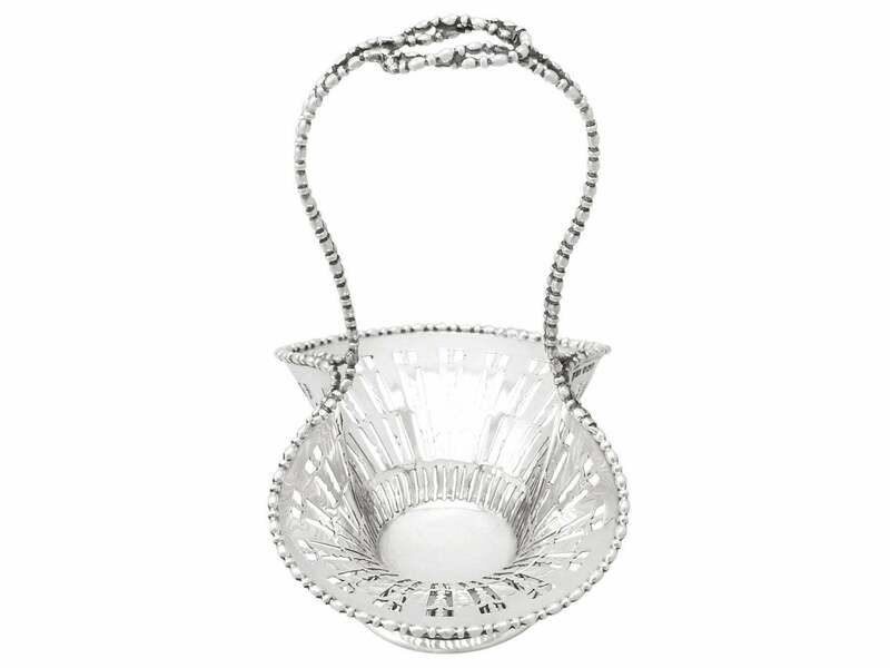 Antique Edwardian Sterling Silver Bon Bon Basket photo for sale