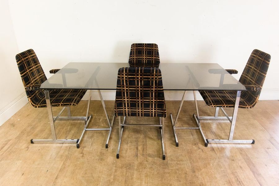 Vintage Retro Pieff Of Worcester Smoked Glass Dining Table ... (900 x 600 Pixel)