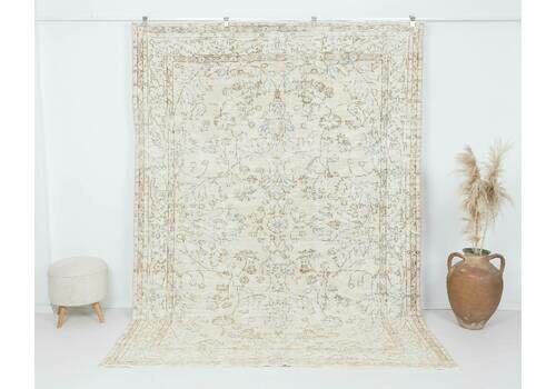 7.1 X 9.7 Feet Vintage Rug, Antique Turkish Rug, Unique Rug, Area Rug, Neutral Rug, Living Room Rug, Handmade Rug, Designer Rug, Large Rug.