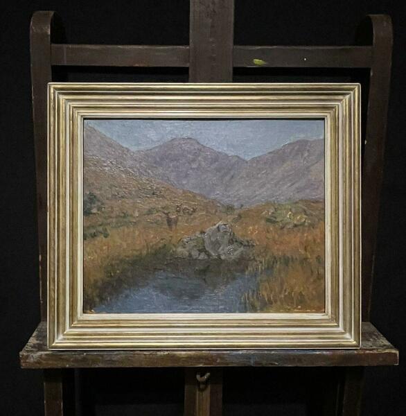 Scottish Schoolyoung Deer In Summer Scottish Highland Glen By Pool Of Water20th Century photo furniture