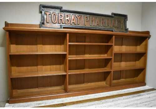 Large Antique Victorian Oak Library Barristers Display Bookcase
