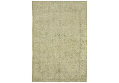 Handmade Beige Turkish Vintage Area Rug 320 Cm X 218 Cm