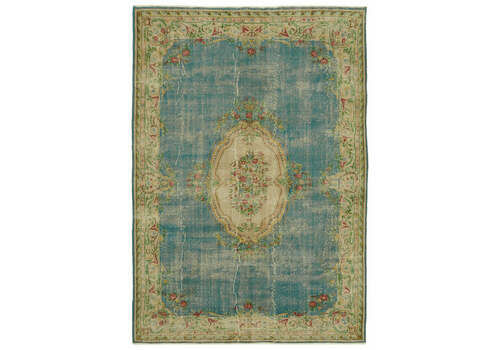 Handmade Beige Turkish Vintage Area Rug 205 Cm X 292 Cm