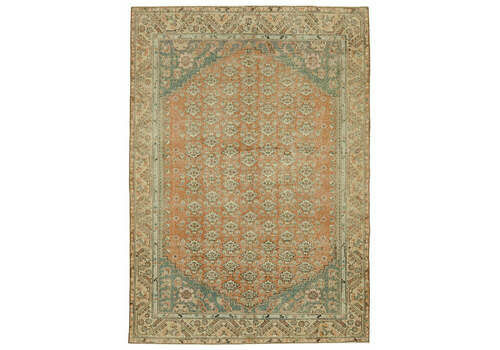 Handmade Beige Turkish Vintage Area Rug 295 Cm X 205 Cm