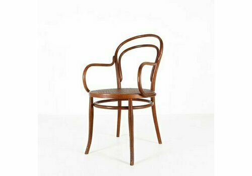 Vintage Armchair In Bentwood With Canework, 1950