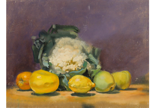 20th Century Oil Citrus And Cauliflower