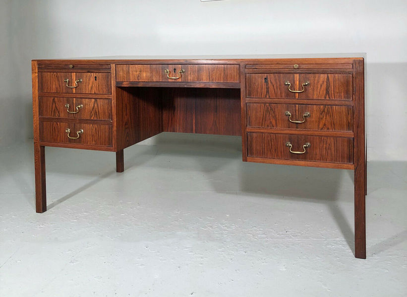 Rosewood Danish Desk By Ole Wanscher Iversen Mid Century Modern 1950 1960