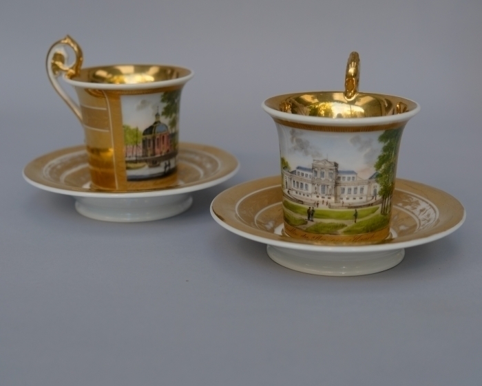 Empire Coffee Pot And Two Cups And Saucers With Views Of Amsterdam, Haarlem And Rotterdam photo furniture
