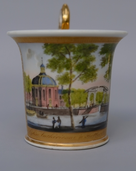 Empire Coffee Pot And Two Cups And Saucers With Views Of Amsterdam, Haarlem And Rotterdam photo for sale