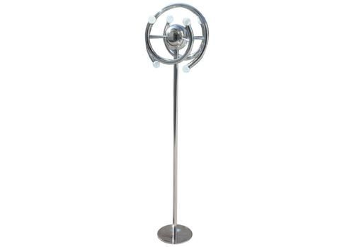 Floor Lamp Sciolari Design Italian 1970s Chrome Minimalist Sculptural Design