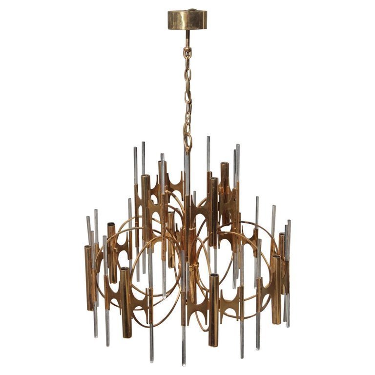 Italian Round Designer Gold Plated Crystal Chandelier Italian Round Designer Gold Plated Crystal Chandelier