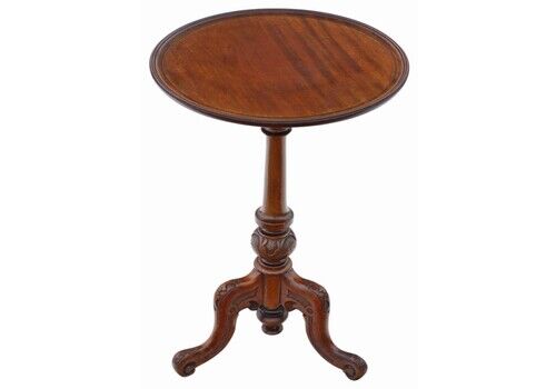 Antique Fine Quality 19th Century Wine Or Side Table Mahogany And Walnut