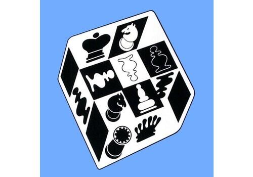 1983 Vasarely "Chess Blue" Silkscreen Poster