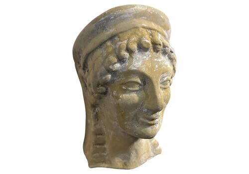 1930s Neo Classical Hand Crafted Terracotta Sicilian Bust Of Apollo
