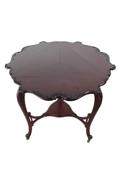 Antique Victorian Drop Leaf Corner Table photo for sale