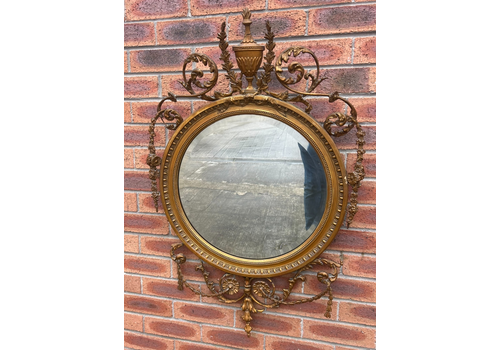 Antique Georgian Regency Gesso & Wire Gilt Wood Elaborate Wall Mirror C.1815