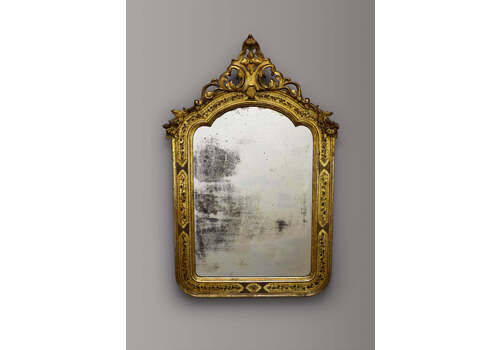 Italian Gilt Mirror, 1800s, Antique