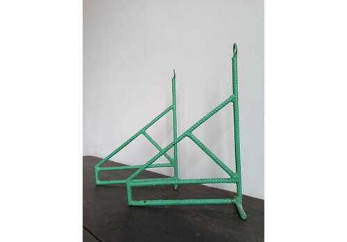 Vintage 1950s Central European Mid Century Modern Cast Iron String Shelf Brackets Strong,Robust, Stylish For Customized Shelving Delight