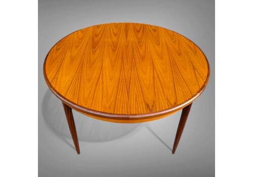 Original Midcentury G Plan Teak Extending Circular Dining Table Circa 1950