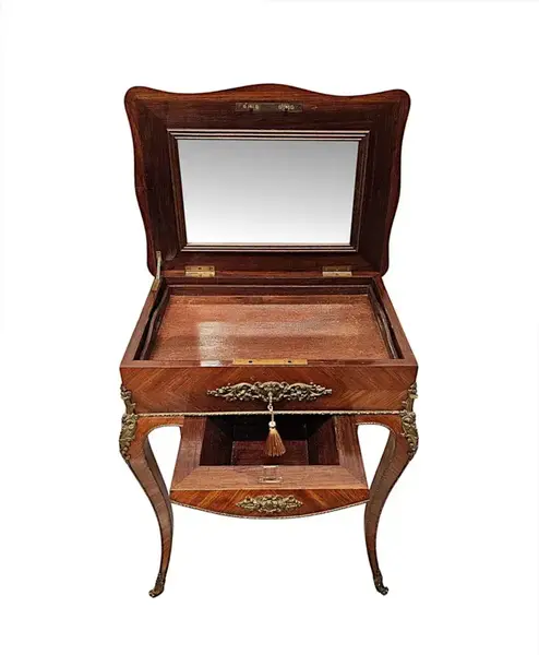 A Very Fine 19th Century Ormolu Mounted Side Table Or Ladies Work Box photo furniture