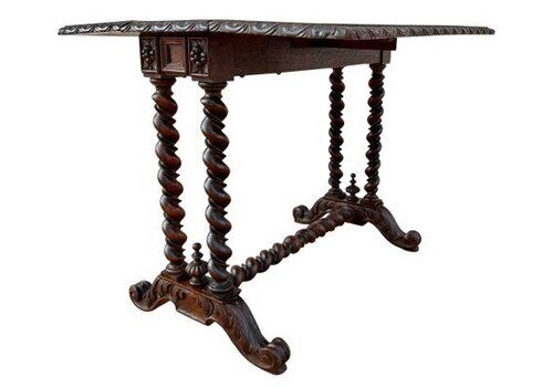 Folding Center Table In Walnut, 1890s