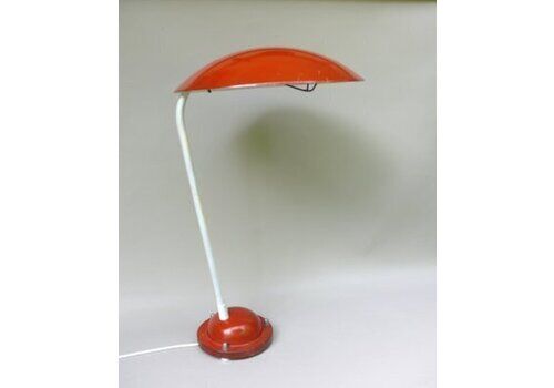 Extraordinary Orange And Light Beige Outdoor Mushroom Lamp From Bega, 1950s