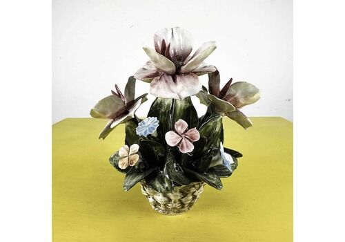 Capodimonte Porcelain Flower Basket