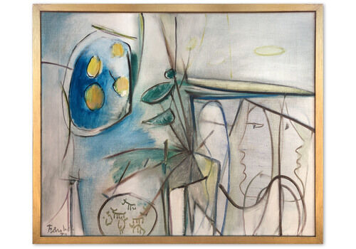 Beautiful, Delicate Semi Abstract Dutch Oil On Canvas