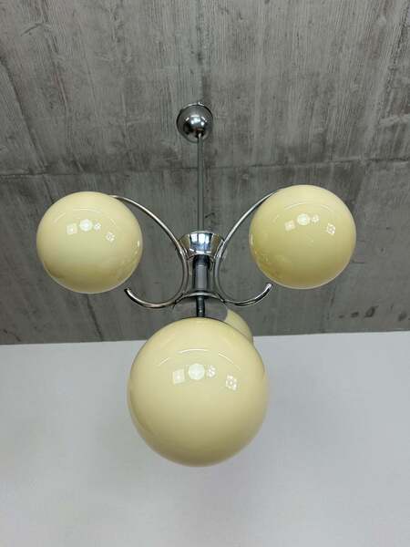 Art Deco Chrome Hanging Lamp photo furniture