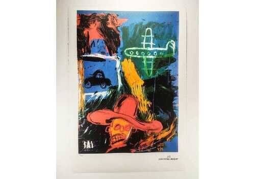 1990s Jean Michel Basquiat Limites Edition Lithograph Numbered In Pencil Jean Michel Basquiat Foundation.