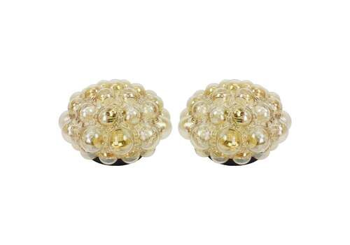 Pair Of Bubble Glass Flushmounts By Helena Tynell, Limburg, Germany, 1970s