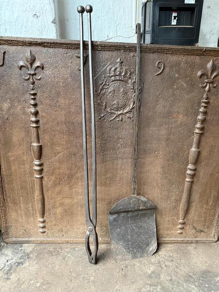 Large Early 18th Century French Fireplace Tools Or Fire Tools photo furniture