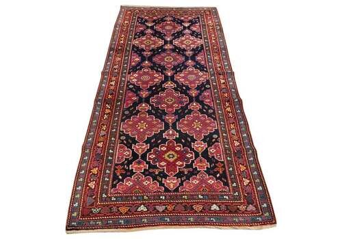 Antique Caucasian Lampa Karabagh Long Rug