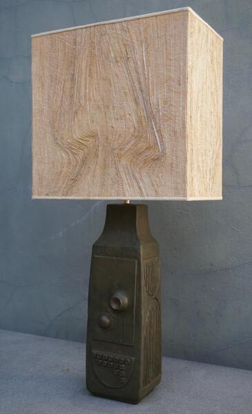 Ceramic Table Lamp With Straw Shade photo furniture