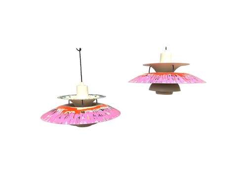 Pair Of Iconic Vintage Ph5 Chandeliers For L. Poulsen Of Dk With Art Work