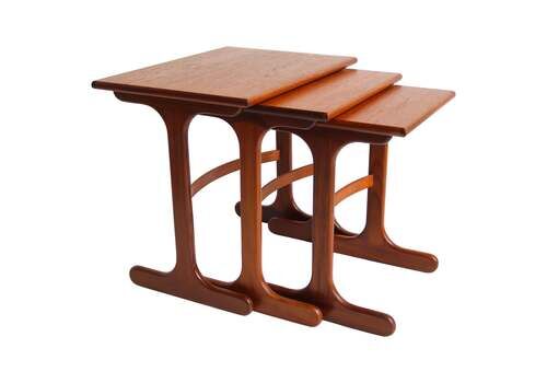 Mid Century Modern Design Nesting Tables By G Plan 1960 Teak Stacking Tables
