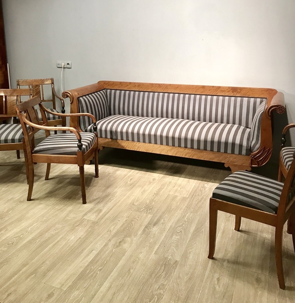 An Antique Sofa Set And Six Chairs The Beginning Of Century