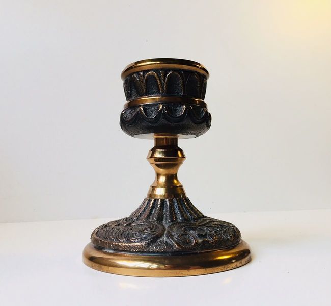 Vintage Swedish Bronze Candle Holder By Palmqvist 1940s Palmqvist Vinterior