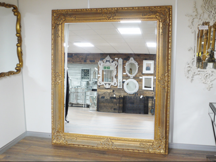 Extra Large Antique Gold Ornate Wall Mirror 6 Ft High H 200cm W 170cm D 10cm Free Delivery