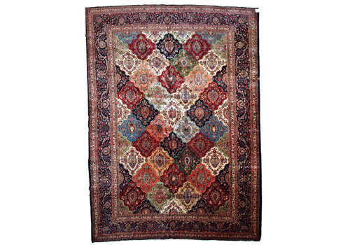 Handmade Antique Persian Kashan Rug 9.1