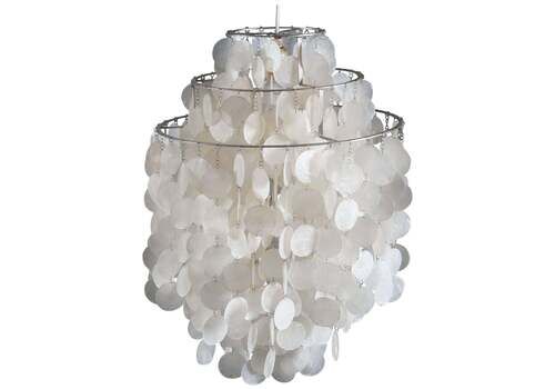 Verner Panton Fun 1 Dm Capize Shell Chandelier