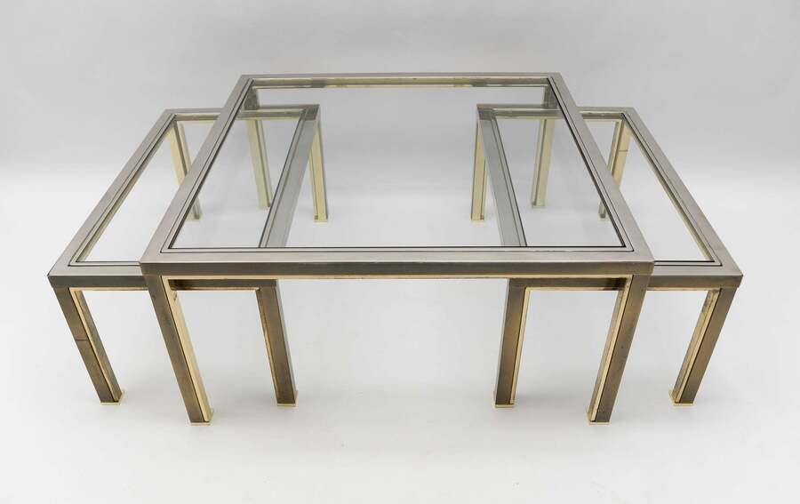 Coffee Table & Nesting Tables From Maison Charles, France 1970s, Set Of 3 photo furniture